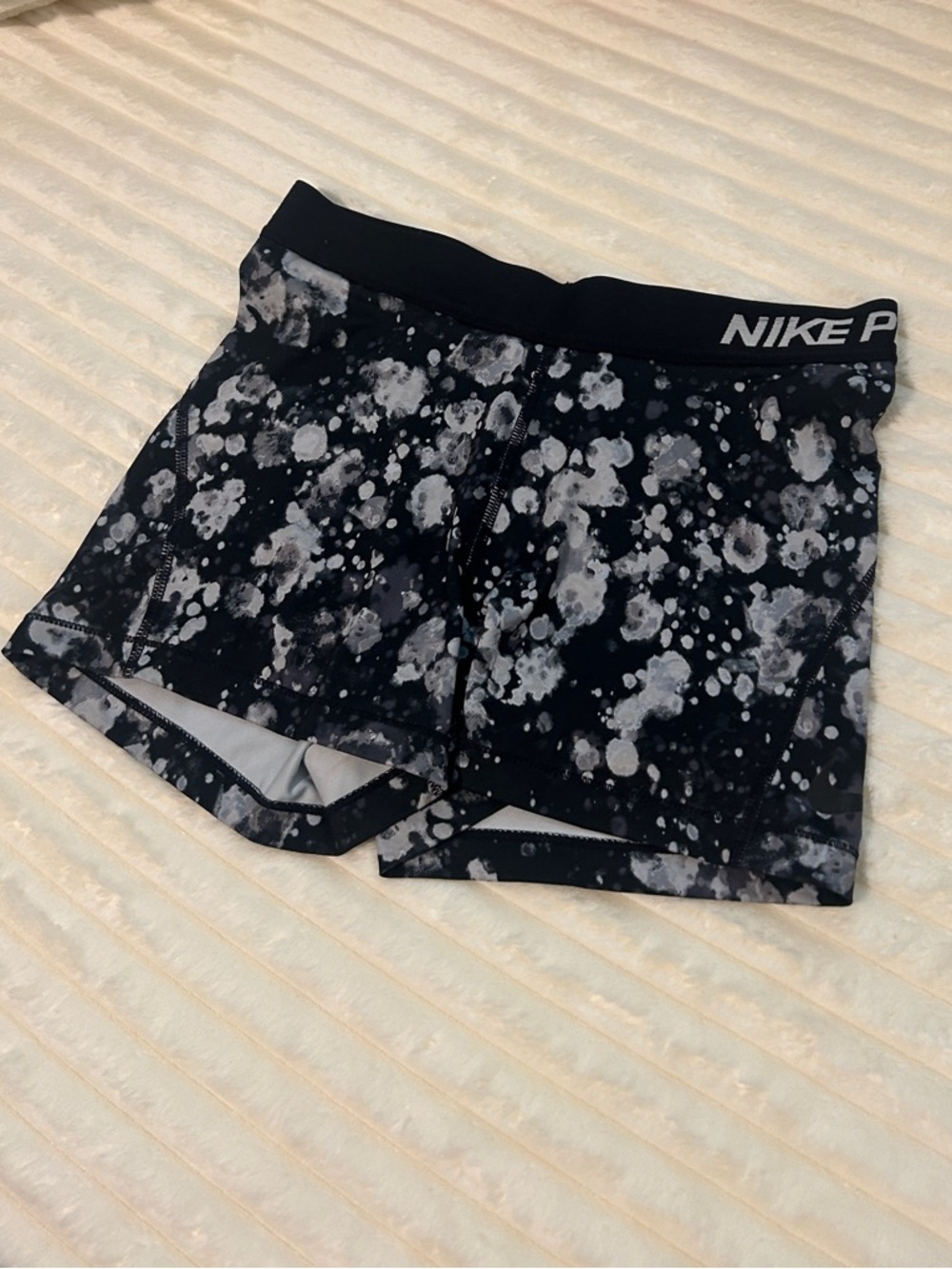 Nike Black and Gray Splatter Print Training Shorts